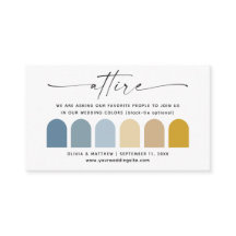 Blauw & Geel Herfst Bruiloft Kleding Kleurenpalet 