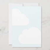 Blauw Geel Hier komt de Son Boy Baby shower Kaart (Achterkant)