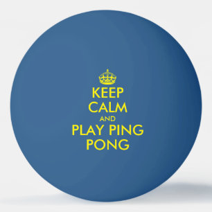 Blauw geel houdt kalm pongtafeltennisballen pingpongbal