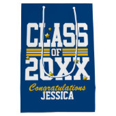 Blauw|Geel jaar Medium Cadeauzakje (Achterkant)