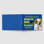 Blauw Geel Klasse van 2025 Foto Custom Afstuderen Gastenboek (Volledig)