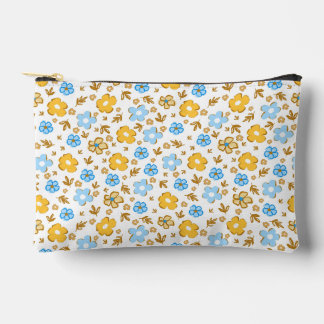 Blauw Geel Landelijk Bloemmotief Etui