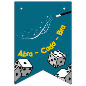 Blauw & Geel Magisch Gelukkige Verjaardag Vlaggetjes (Eerste vlag)