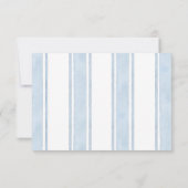 Blauw Geel Mediterraan Lemon Wedding RSVP Kaartje (Achterkant)