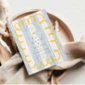 Blauw Geel Mediterraan Lemon Wedding Save The Date