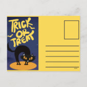 Blauw Geel Modern Happy Halloween Feestdagenkaart (Achterkant)