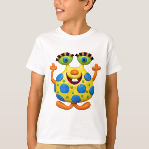 Blauw Geel Monster T-shirt