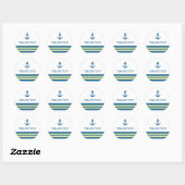 Blauw Geel Nautisch Anker Dank u Stickers (Vel)