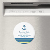 Blauw Geel Nautisch Anker sparen de Magnet van de  (Insitu (Vaatwasser))