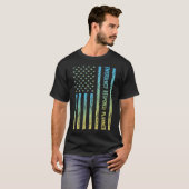 Blauw Geel Noodreactieplanner T-shirt (Voorkant volledig)