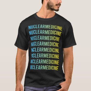 blauw-geel-nucleaire geneeskunde t-shirt