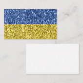 Blauw geel Oekraïense vlag glitters nep vonken Visitekaartje (Voorkant / Achterkant)