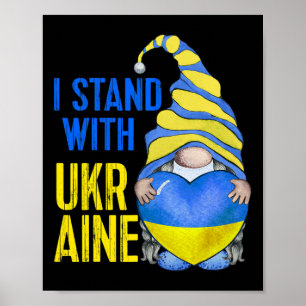 Blauw Geel Oekraïne Tuinkabouter Oekraïense Vlag T Poster