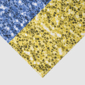 Blauw geel Oekraïne vlag glitters nep glitters Tissuepapier (Detail)