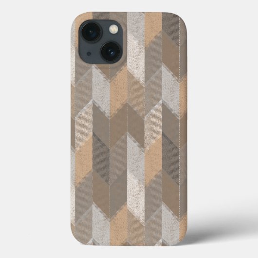 Blauw, geel, olijf Chevron. Case-Mate iPhone Case (Achterkant)