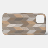 Blauw, geel, olijf Chevron. Case-Mate iPhone Case (Achterkant (horizontaal))