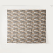 Blauw, geel, olijf Chevron. Wandkleed (Voorkant (horizontaal))
