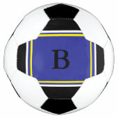 Blauw Geel Ontwerp Voetbal (Voorkant)