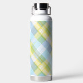BLAUW & GEEL PAASSE STREEPPATROON WATERFLES (Achterkant)