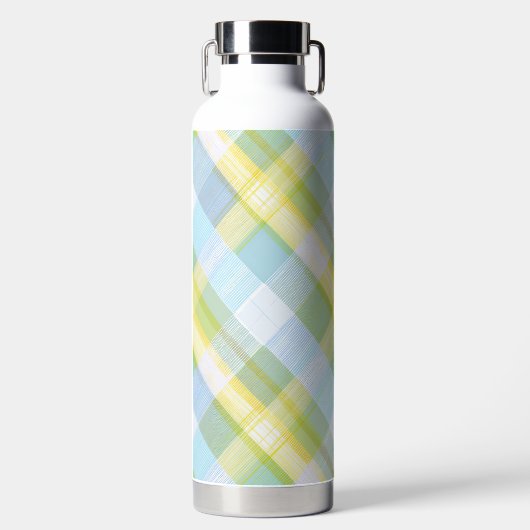 BLAUW & GEEL PAASSE STREEPPATROON WATERFLES (Voorkant)