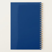 Blauw & Geel Paspoort Bestemming Bruiloft Planner (Achterkant)