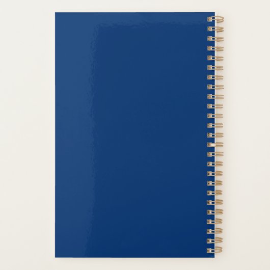 Blauw & Geel Paspoort Bestemming Bruiloft Planner (Achterkant)