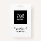 Blauw Geel Personeel Personeel Foto-ID met naam Badge (Achterkant)