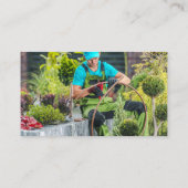 Blauw Geel Pijlen QR Code Foto Sjabloon Visitekaartje (Achterkant)