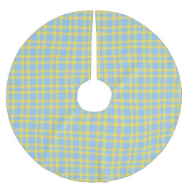 Blauw Geel Plaid Patroon Kerstboom Rok