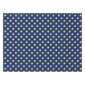 Blauw Geel Polka Dots Design Tafelkleed (Voorkant (Horizontaal))