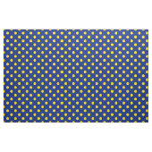 Blauw Geel Polka Dots Textiel Stof (Yard (91,4 cm))