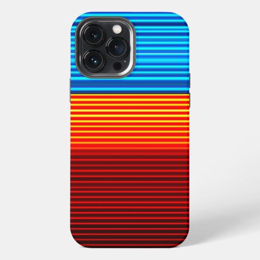 Blauw Geel Rode Strepen iPhone Hoesje (Achterkant)