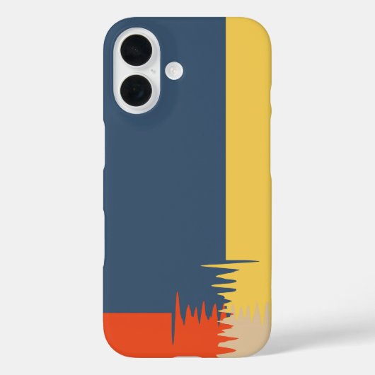 Blauw Geel Rood Crème Case-Mate iPhone Case (Achterkant)
