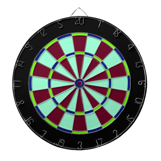 Blauw, Geel, Rood en Wit Metalen Kooi Dartboard Dartbord (Voorkant)