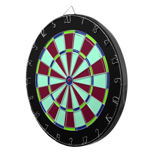 Blauw, Geel, Rood en Wit Metalen Kooi Dartboard Dartbord (Voorkant Rechts)