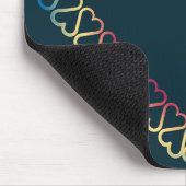 blauw geel rood hart op muismat (Hoek)
