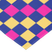 Blauw Geel Roze Geruit Patroonontwerp Tafelkleed (Gekanteld)
