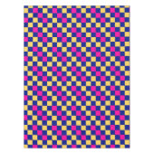 Blauw Geel Roze Geruit Patroonontwerp Tafelkleed (Voorkant)