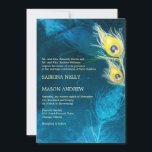 Blauw & Geel Rustiek Peacock Bruiloft Kaart<br><div class="desc">Gele pauwenveren en rustieke pauw blauwe achtergrond geïllustreerd op aangepaste formele bruiloft uitnodigingen. Zeer stijlvol, elegant en modern design ideaal voor uw PEACOCK THEMA BRUILOFT | BLAUW & GEEL BRUILOFT of RUSTIEKE LANDELIJKE BRUILOFT. (U kunt de bijpassende bruiloft essentials & gunsten in deze winkel, bruids hemel vinden. Neem contact op...</div>