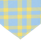 Blauw Geel Rutpatroon Korte Tafelloper (Hoek)