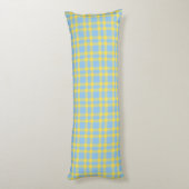 Blauw Geel Rutpatroon Lichaamskussen (Achterkant (Verticaal))