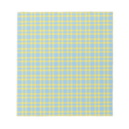 Blauw Geel Rutpatroon Notitieblok