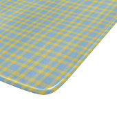 Blauw Geel Rutpatroon Snijplank (Hoek)