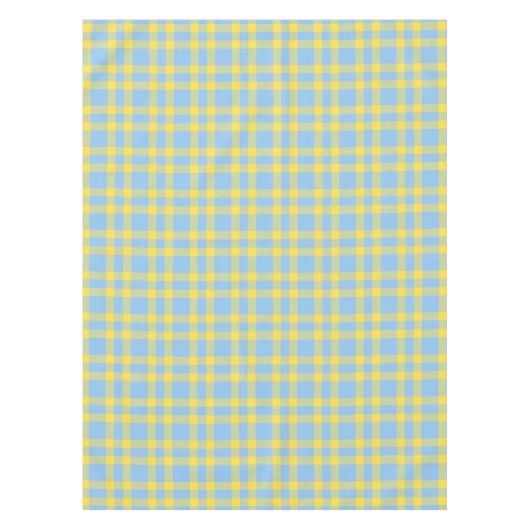 Blauw Geel Rutpatroon Tafelkleed (Voorkant)