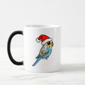 Blauw & Geel Santa Budgie Magische Mok (Links)