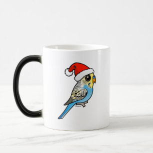 Blauw & Geel Santa Budgie Magische Mok