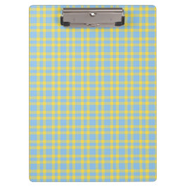 Blauw Geel Schotse Ruit Patroon Klembord