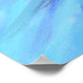 Blauw Geel Sinaasappel Abstract Kunst Schilderen 2 Poster (Hoek)