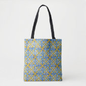 Blauw/Geel Spaans teile design Tote Bag (Voorkant)