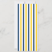 Blauw & Geel Sport Thema Ticket Verjaardagsfeestje Kaart (Achterkant)